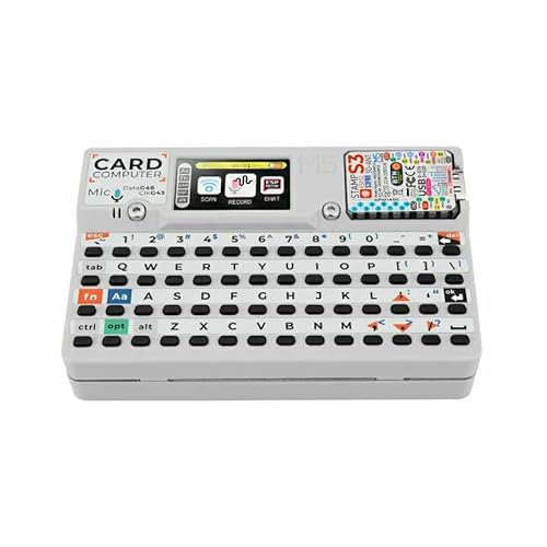 M5Stack Offizielles Cardputer Kit mit M5StampS3 – Pocket Computer Development Kit – ESP32-S3, Tastatur mit 56 Tasten und einem 1,1 Zoll Bildschirm, kompakt