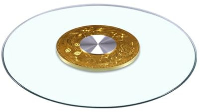 Table de salle à manger, table ronde, base de table rotative pour la maison, verre trempé anti-explosion, grande table de salle à manger ronde 110 cm (taille : 100 cm)