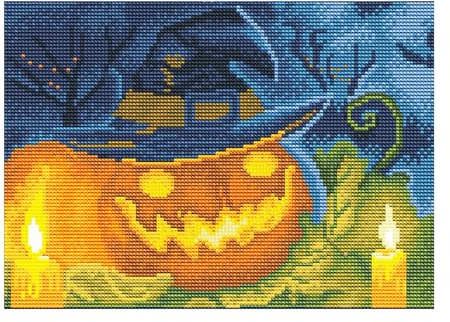 Songdao Leuchtend Diamond Painting Kinder, 5D DIY Set, Malen Nach Zahlen Diamant Mädchen Erwachsene, Diamant Bilder Arts Craft für Home Wand Decor (Pumpkin)