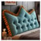 Yahbrra Headboard Large Back Cushion Comfortable Reading Cushion and Backrest In Bed, 2 In 1 Backrest and Head Cushion, Long Cushion for Couch, Wall and Day Bed(Crystal velvet-blue,120 * 55cm)