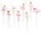 Aomhrek Ballerina Cake Topper Set, 8 PCS Personalised Cupcake Toppers for Girls, Princess Cake Toppers, Perfect for Cupcakes and Birthday Parties