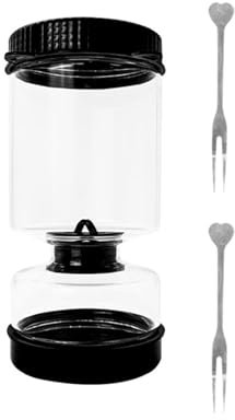 Pickle Strainer Container - Pickle Container With Strainer, Pickling Jar Leakproof | Glass Pickle Jar, Pickle Jar with Strainer, Glass Storage Jar Pickle Storage Holder Temperature Resistant