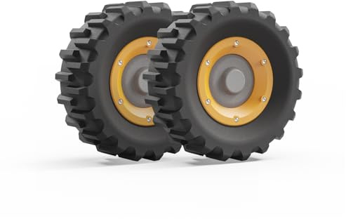 Mowrator Rasenmäher breite Räder für Mowrator S1 Allradantrieb, 2 Packungen | Steigfähigkeit bis 40°(85 %), robuster PU-Reifen, verschleißfest, ideal für nasses Gras, Schlamm und unebenes Gelände