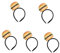 IWOWHERO 5st Hamburger-stirnband Burger-kopfbedeckung Dummer Hut Lustiger Kopfschmuck Troll-haar-stirnband Neuheit Lustige Krone Lebensmittel-haarreifen Gezackt Sombrero-stirnband Schwamm
