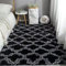AIMECO Schlafzimmer Bereich Teppich, (90x160cm) Flauschigen Teppich, Nachttisch Shag, Wohnzimmer, Kinderzimmer, Mädchen Schlafzimmer, Schwarz Geometrisch