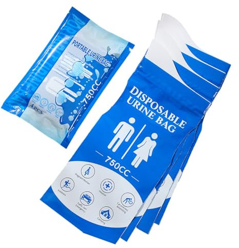 4 Stücke Einweg Urinbeutel 750 Tragbare Pinkelbeutel Unisex Urinal Toilettenbeutel Für Auto Camping Road Trip Einfach Zu Bedienen