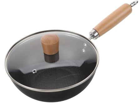 Agashi Sartén Antiadherente, Olla Wok Pequeña para Cocinar en el Hogar,Silios de Cocina para Saltear Y Saltear