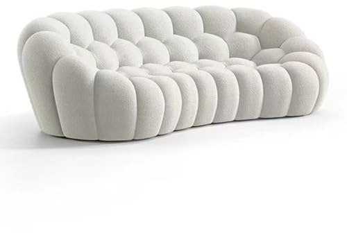 DSAFHIU Modernes Lazy Bubble Sofa, Bubble Sofa mit 3D-Wabenform, gemütliches Freizeitsofa ohne Knochen, for Wohnzimmer, Schlafzimmer.(White)