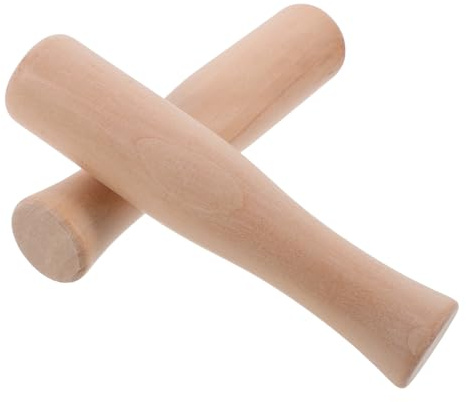 2 Stück Buchenholz Stößel für Einmachwerkzeuge, Knoblauch und Chili