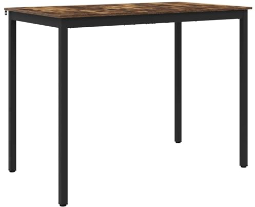 Mhdvray Grauer Stehtisch 140 x 80 cm aus Holzwerkstoff mit Metallgestell Modernes Design Robust & Langlebig für Küche Esszimmer Wohnzimmer