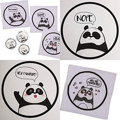 3er Set Magisches Handtuch Panda, Zauberhandtuch, Frottiertücher, Handtücher - Kinder, ca. 30 x 30 cm großen Handtuch, Kinder Mitgebsel Scherzartikel