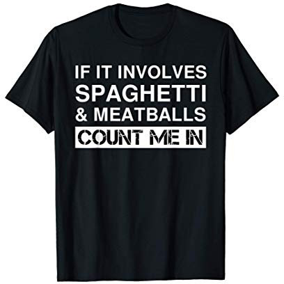 Espaguetis y albóndigas Americana italiana Camiseta