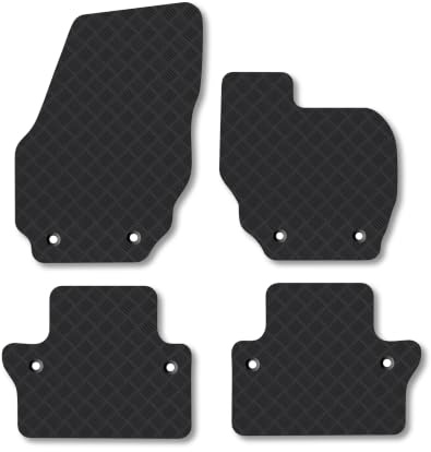 Volvo V70 (2008-2016) [Manual] 3mm Rubber Car Mats | Tailored Fit Durable Floor Mats Full Coverage Protection Waterproof Accessories Easy Clean Anti Slip Made in the UK