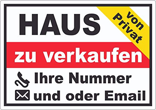 Haus zu verkaufen von privat Aufkleber A4 (210x297mm)