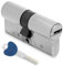 Amig - Serrure à cylindre de sécurité - Modèle 20000 - Fabriqué en laiton - Mesure : 100 mm (50-50) - Offre une protection anti-perçage et anti-bumping - Matériau résistant et durable - Chromé mat