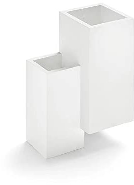 Vet italy Vetrineinrete® Applique da parete in gesso 2 cubi doppia emissione up e down lampada contemporanea con attacco g9