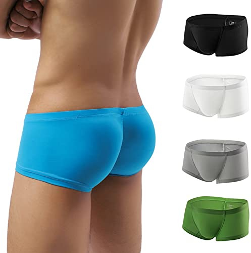 Faringoto Herren-Shorts, Unterwäsche, Eisseide, atmungsaktiv, Slip-Boxershorts