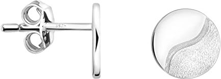 SOFIA MILANI - Damen Ohrringe 925 Silber - Gebürsteter Yin und Yang Ohrstecker - E1845