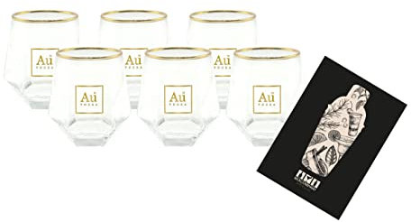 Au Vodka Diamond Cut Glas 6er Set Tumbler Glas Gläser Set