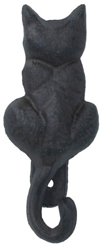 Aldaba para puerta de gato, timbre de hierro fundido, para jardín, cobertizo, casa, tienda, garaje