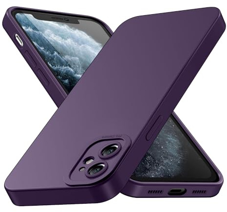 Tenphone Coque pour iPhone 11 (6,1), Étui de Protection Antichoc en Silicone TPU Souple avec Protection Caméra - Violet