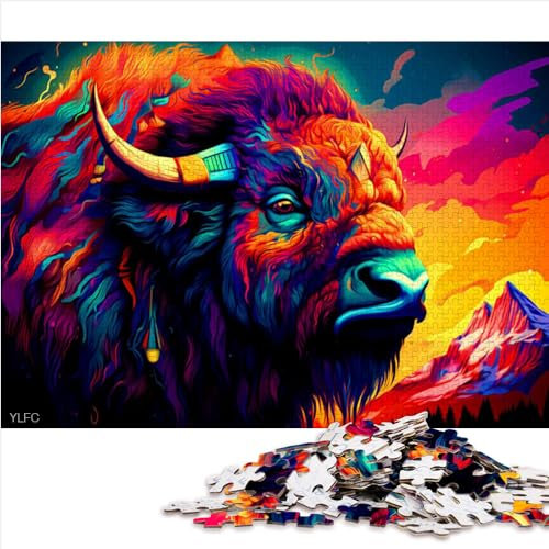 Bison-Puzzle, 1000-teiliges Puzzle für Erwachsene, Papppuzzle, Geschenk für Kinder ab 12 Jahren, Lernspiele für Erwachsene und Kinder, 1000 Teile (26 x 38 cm)