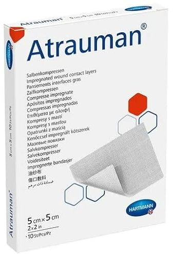 Atrauman 5 x 5 cm, Salbenkompressen, 10 Stück