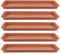 ＡＷＨＡＯ 5X Soucoupes pour Plantes, Plateaux de Jardinières Rectangulaires, Soucoupe pour Pot de Fleurs en Plastique pour Cour, Jardin, Intérieur et Extérieures, 48 cm x 19 cm, Rouge