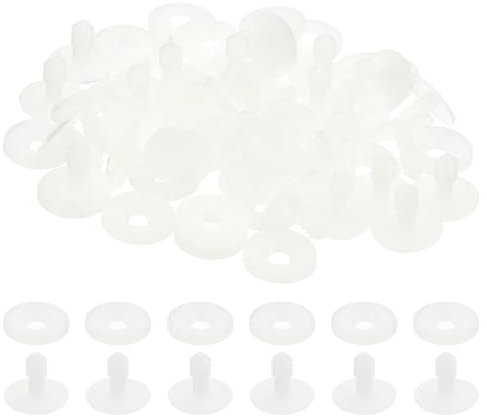 PATIKIL 20mm Puppen-Gelenke, 30er Set Kunststoff-Abnehmbare Tiergelenke Verbindungsstücke Engage Bolt für die Herstellung von Bären-Gliedmaßen, Puppenkopfgelenke DIY-Bastelzubehör, Weiß
