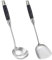 FJNATINH Wok Spatule et louche, 36-38 cm, set de spatules pour wok, passent au lave-vaisselle, 2 pièces