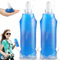 Lot de 2 gourdes pliables de 500 ml, en TPU, sans BPA, sans goût, facile à transporter, convient pour la randonnée, le jogging, le camping, l'alpinisme et le fitness