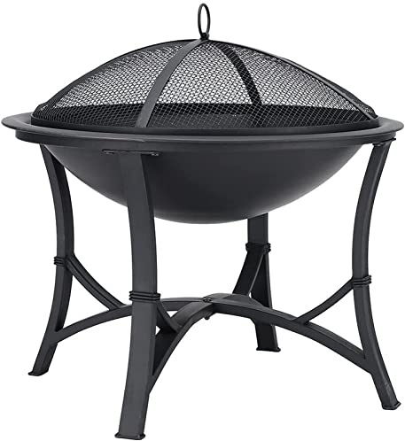 ABBNIA Braciere da Giardino con ripiano per griglia, braciere da Esterno, bruciatore a carbonella
