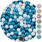 EinsSein 1kg Confetti perle di cioccolato Mix 1 cm bianco-blu - matrimonio battesimo nascita comunione confettata cresima nascita confettis alla laurea decorazioni bimba bomboniere senza mandorla