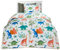 OHS Coverless Duvet 10.5 Tog, Dino Print Kids Reversible Washable Coverless Duvets Camping Sleepovers Travel Duvets Super Soft Comfy Kids Duvet with Pillowcase, Single