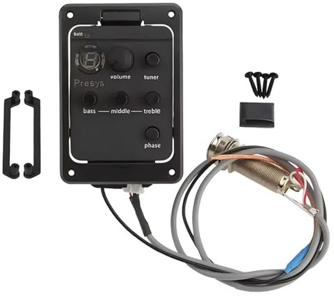 Konzertgitarre Tonabnehmer, Akustischer Vorverstärker Tonabnehmer, Akustischer elektrischer Wandler, Gitarrenvorverstärker Equalizer, Lautstärkeregler Tonabnehmer, Batteriestandsanzeige, Gitarre, für