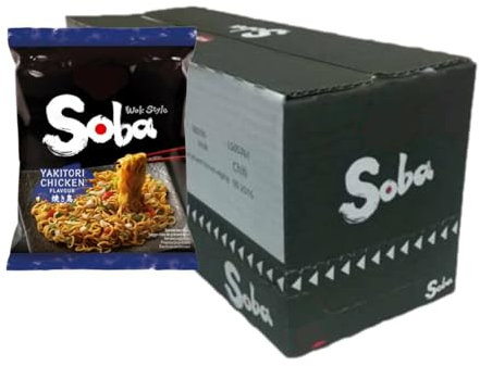 YIJIA | Ramen Wok Style Pack de 9 | 110g - fideos salteados Yakisoba Sabor Yakitori Chicken instantáneo