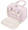 Kulturtasche Damen Gross & Kosmetiktasche Groß, Waschtasche Damen Make up Tasche für Herren & Volle Größe Kulturbeutel für Kinder (Rosa Streifen)