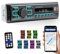 CAMECHO Autoradio Bluetooth 5.1 Vivavoce 1 Din, Autoradio con Vivavoce Bluetooth, 7 Luci Colori 1 Din Radio FM con Assistente vocale 2 USB AUX/SD + Lettore MP3 + Controllo APP