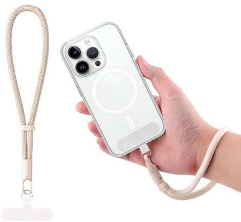 Phone Hand Wrist Strap, Phone Wrist Strap Simple Phone Lanyard Wrist Comfortable Cellphone Lanyard with Tether Tab for iPhone and Most Phone Case (Camel)