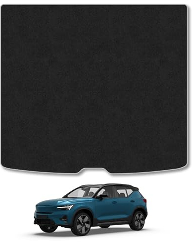 Volvo XC40 (2017+) Carpet Boot Mat | Grey Edge Trim Tailored Fit Boot Liner Full Coverage Protection Accessories Easy Clean Anti Slip Made in the UK
