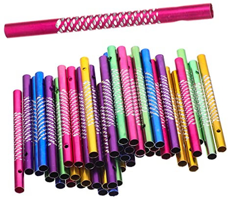 GALPADA 50stücke Teiliges Windspiel Material DIY Bastelmaterial Für Junge Mädchen Buntes Windspiel Zubehör in Blau Lila Grün Und Gelb Für Garten Innenraumdekoration