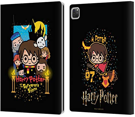 Head Case Designs sous Licence Officielle Harry Potter Sorcerer's Stone Deathly Hallows I Étui Portefeuille en Cuir Compatible avec Apple iPad Pro 12.9 2020/2021/2022
