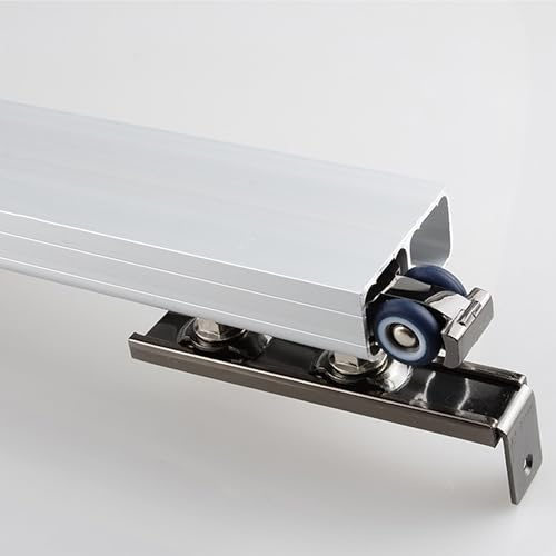 Kit de quincaillerie pour double porte coulissante 50 cm en aluminium pour portes de placard de grange usage commercial/résidentiel Installation facile Color2 Durable et élégant