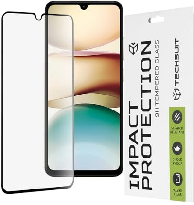 Techsuit Displayschutzfolie für Xiaomi Redmi A5 4G Gehärtetes Glas mit 9H Härte, Vollständige Abdeckung, Stoßschutz, Oleophobe Beschichtung, Anti Fingerabdruck, Blasenfrei, 111D Full Glue