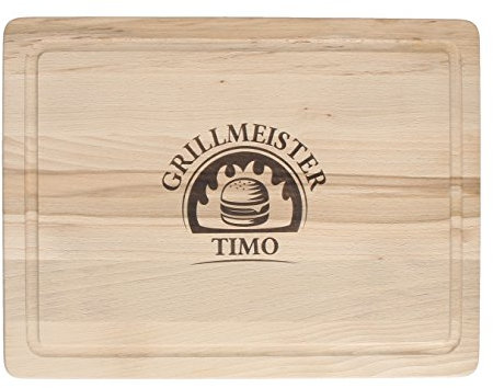 Al Tabla de cortar con grabado con diferentes diseños de cocina tabla personalizado con tabla de desayuno con nombre Madera de Haya Maciza 40 x 30 x 1,5 cm, Diseño 8, 40 x 30 x 1,5 cm