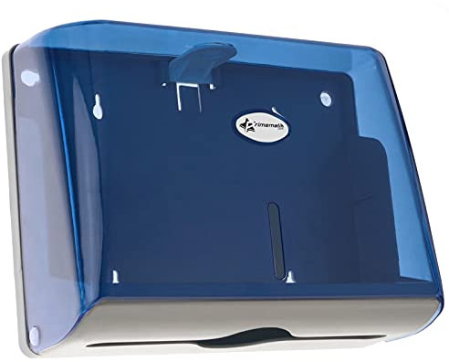 PrimeMatik - Papiertuchspender für hygienische Einzeltuchentnahme. Toilettenpapierhalter Handtuchspender in blau