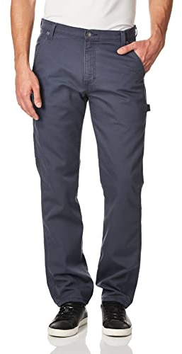 Dickies Men's Regular Tough Max Duck Carpenter Pant, Stonewashed Diesel Gray, 34W x 30L