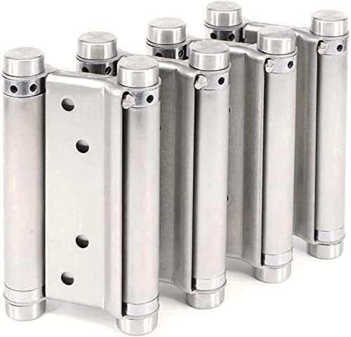 Türscharniere für Café, Saloon, 4 Stück, 2 Paar, Edelstahl, selbstschließend, 140 mm, 5 Zoll, Double Action Federscharnier Türband Scharnier