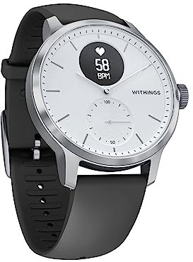 Withings ScanWatch - Hybrid Smartwatch mit EKG, Herzfrequenzsensor & Oximeter, Multisport Hybrid Smartwatch Herren/Damen, 30-Tage Akkuladung, Aktivitäts- & Schlaftracking, Android/iOS kompatibel
