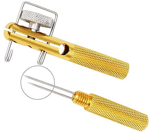 Porfeet Fishing Line Knotter, Aluminum Alloy Fishing Hook Line Tier Knotter Fishhook Double-headed Needle Tool